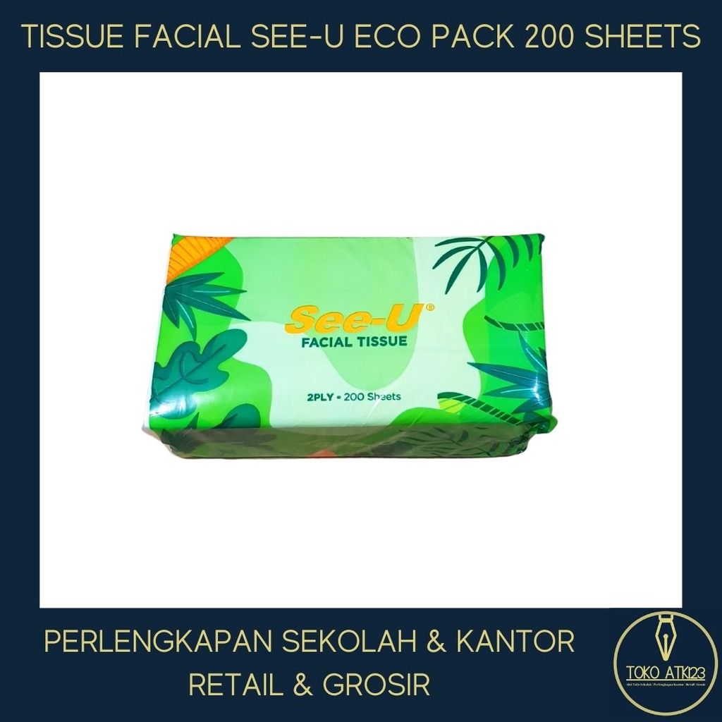 Tissue Facial See-U Eco Pack 200 Sheets 2ply