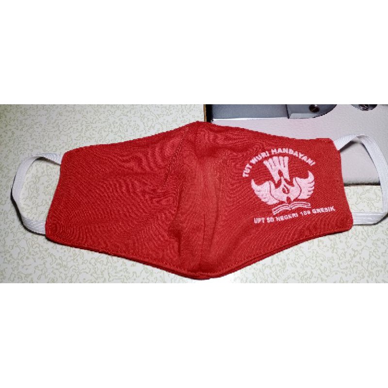 MASKER KAIN BERLOGO SEKOLAH