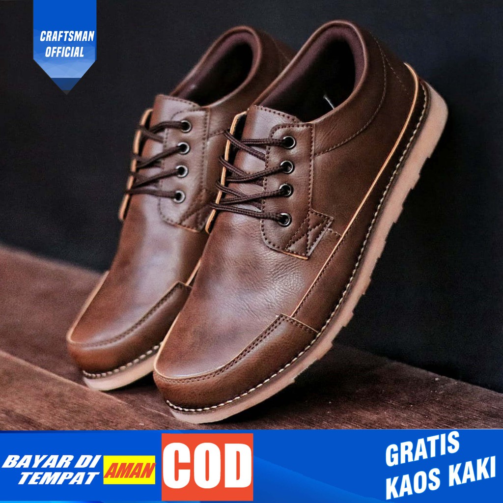 CRAFTS X TARANTULA Sepatu Kasual Pria Sepatu Casual Pria Kerja Kulit Pu Sepatu Pria Casual Cowok