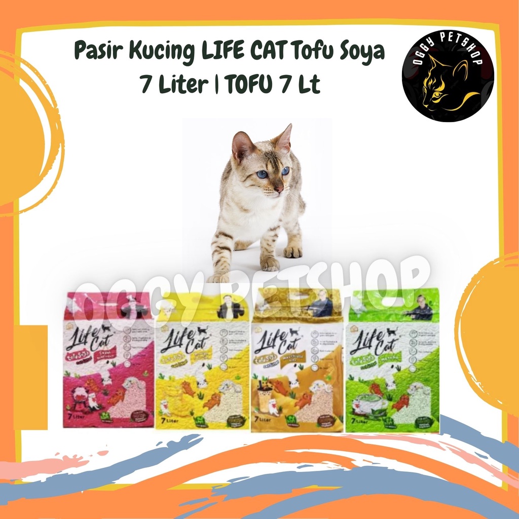 Pasir Kucing LIFE CAT Tofu Soya 7 Liter | TOFU 7 Lt