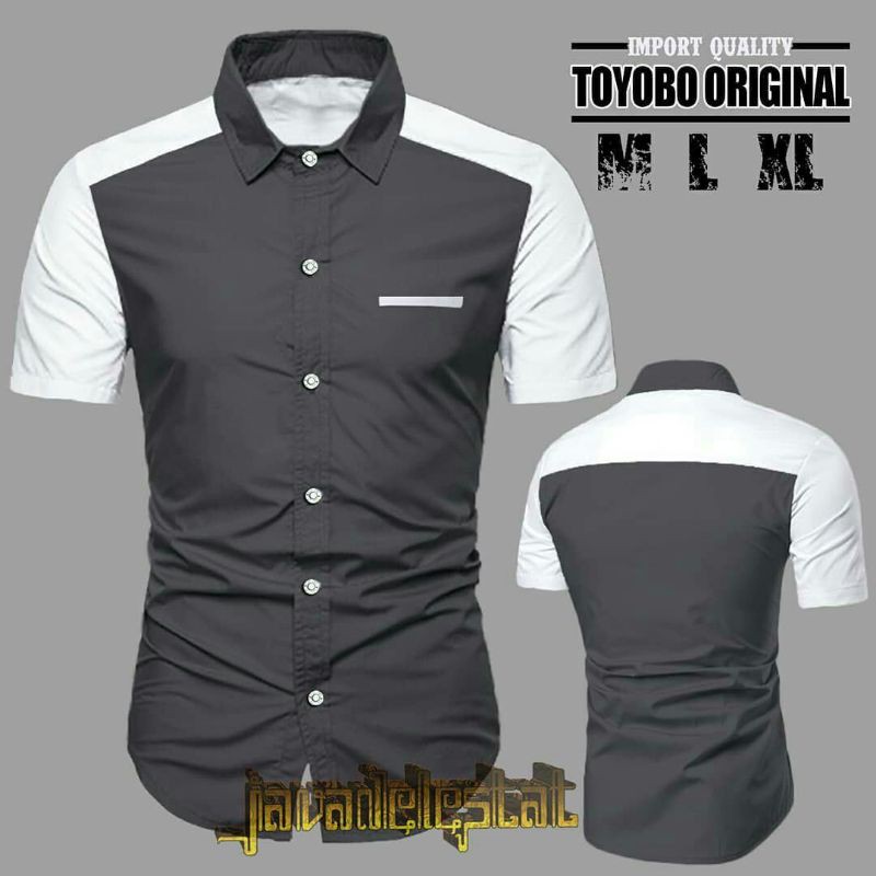 Kemeja Polos Kombinasi Katun TOYOBO