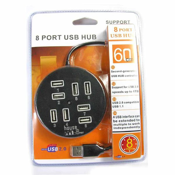 USB HUB 2.O MTECH 8 PORT BULAT SUPPORT 1TB