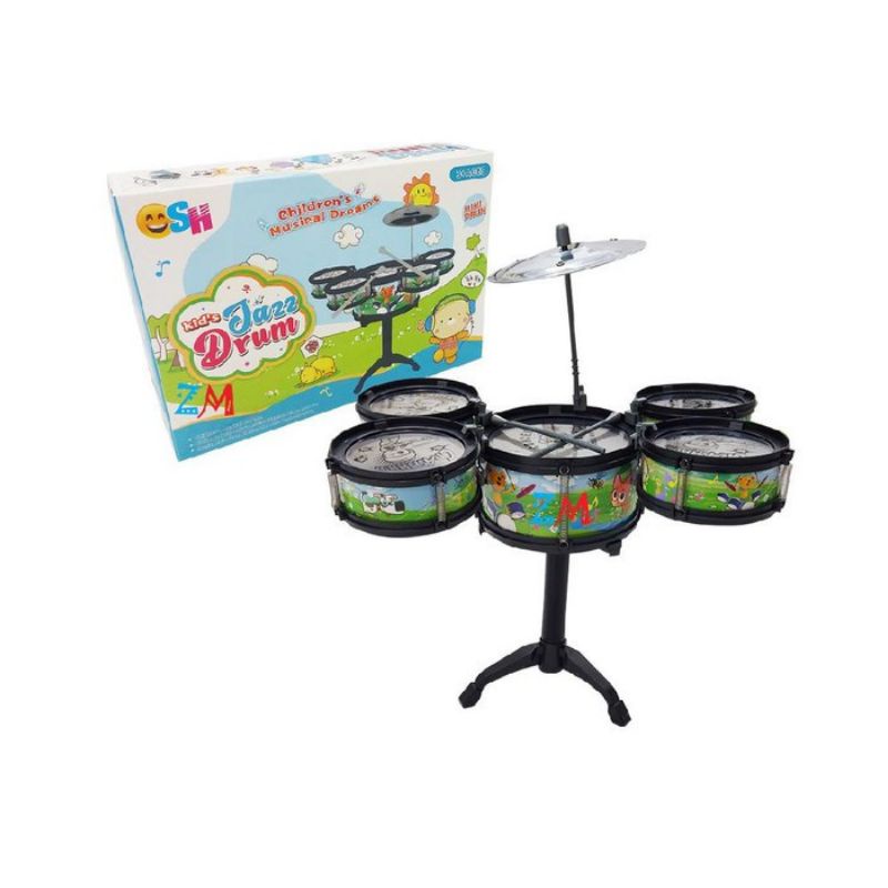 Mainan edukasi anak drum set isi 5 kidds jazz drum