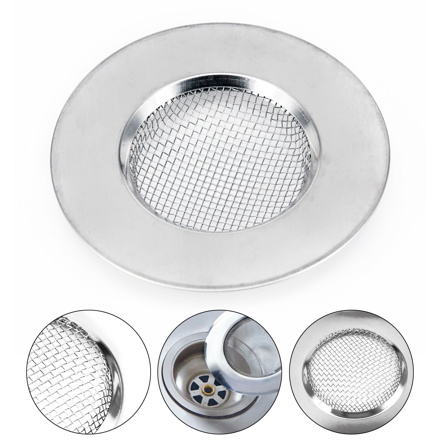 Gls1pc Sink Strainer Kitchen Drain Plug Hole Bath Basin Hair Filter Catcher Cover Shopee Indonesia