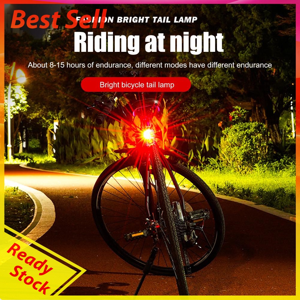 Road Bicycle Taillight Warning Aluminum Helmet Lights (2XRed Light)