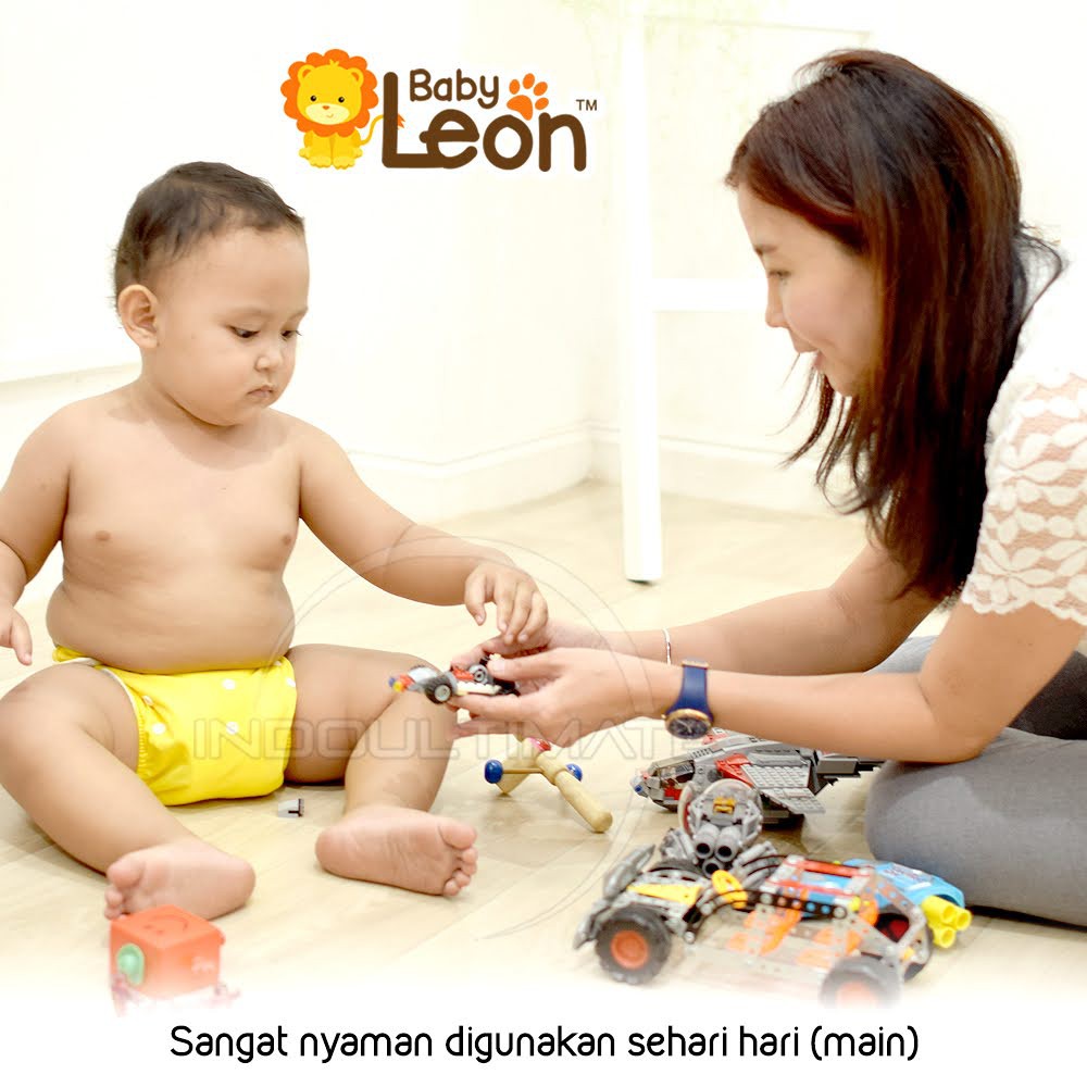 BABY LEON Popok Bayi Size XL 1pcs BY-72 FREE INSERT Clodi Kain Cuci Ulang Newborn