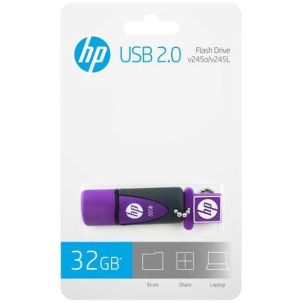 Flashdisk HP V245L 32GB PURPLE USB 2.0