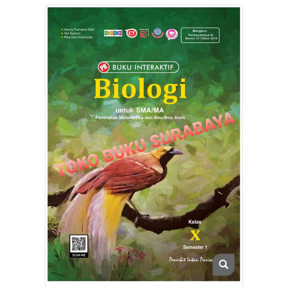 Buku PR/LKS interaktif biologi kelas X,10 semester 1 (K13 revisi) intan pariwara, 2021