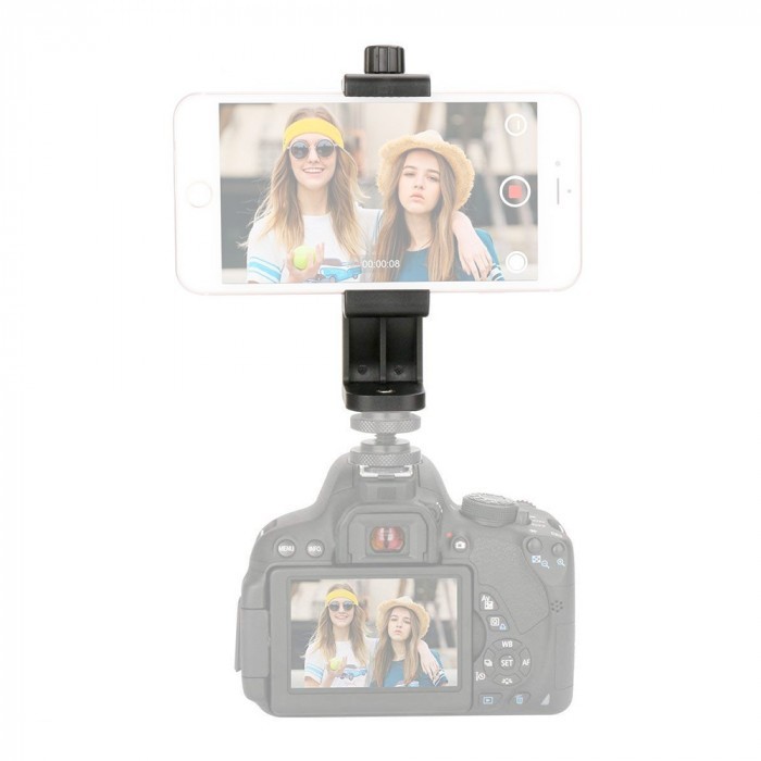 T HOLDER 360 Degree Universal U 1/4 Smartphone 360 Derajat Rotasi Tiktok Live HP Portrait Landscape Clamp Phone Mount Handphone