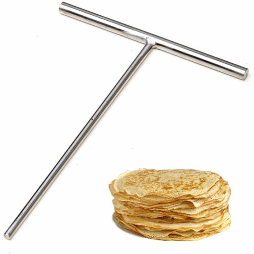 SPATULA T CREPES Stainless Steel - Alat Untuk Meratakan Adonan Crepes Leker