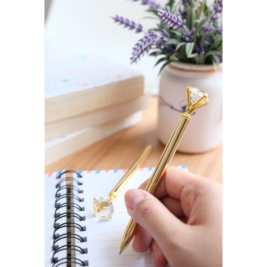 

[GS] Diamond Crystal Pulpen Gold & Rose Gold Souvenir Pernikahan Ultah Cantik Kado Berlian Pen Wedding