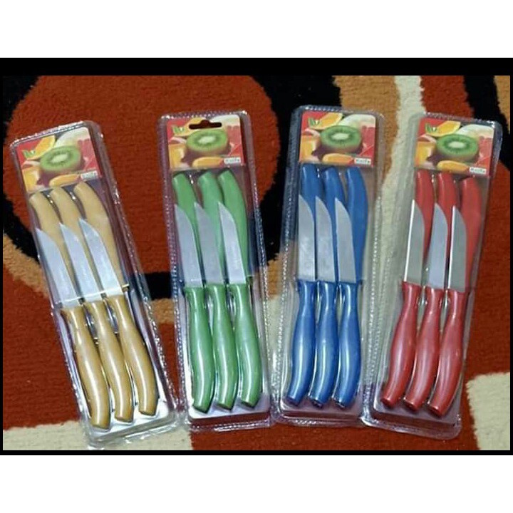 Pisau Set / Pisau Kecil / Pisau Buah / Pisau Sayur / Pisau Set Buah dan Sayur Isi 6 Pcs