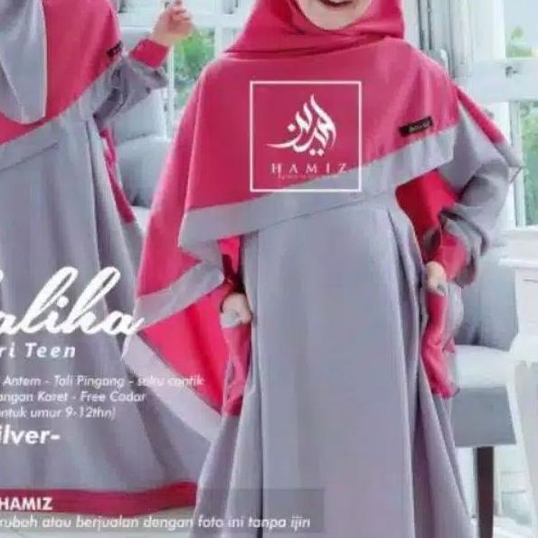 ✾ Baju Gamis syar'i usia anak 7 - 13 tahun Set Hijab+Cadar terbaru | Muslim anak perempuan Original