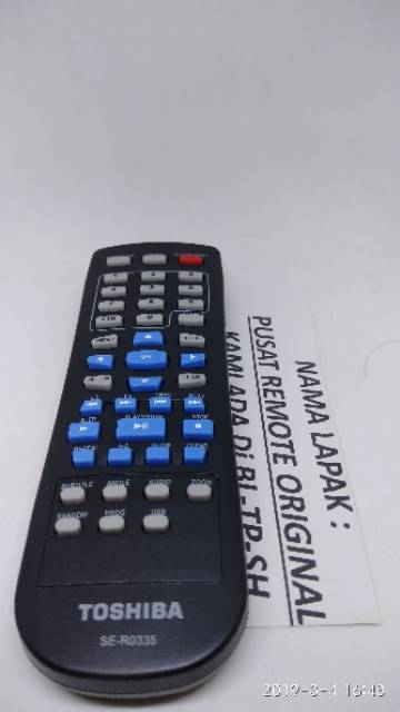 REMOTE REMOT DVD TOSHIBA SE-R0335 ORIGINAL ASLI