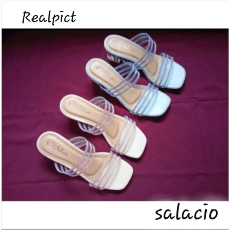 SALACIO AYU SANDAL WANITA HEELS KACA 5CM