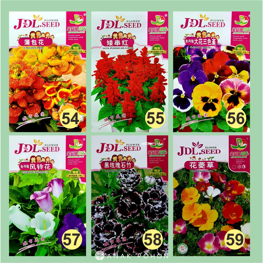 Benih Aneka Bunga Flower JDL Seed Retail Pack - Tipe B