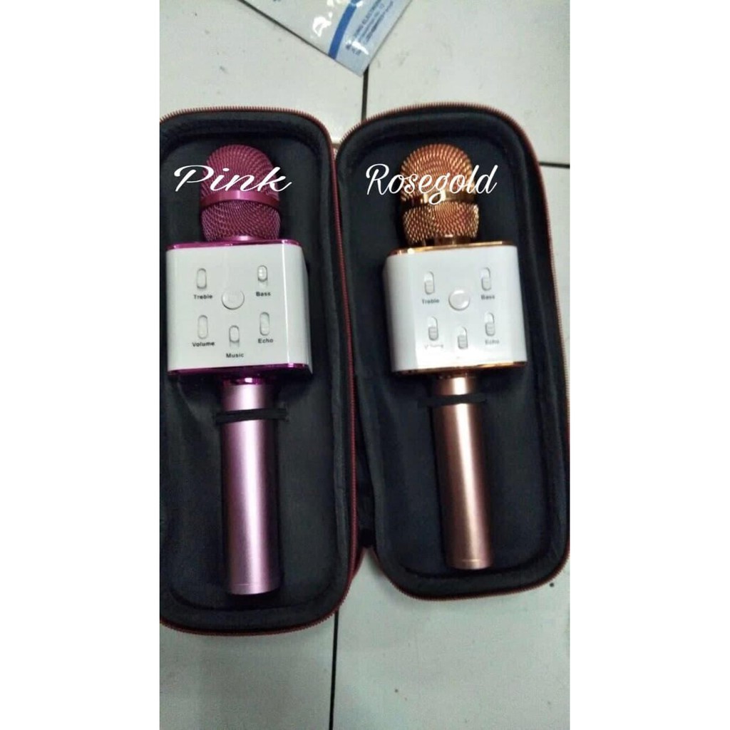 gitar bass murah berkualitas Q7 Mic KTV Karaoke - Mic  Q7 Smule Karaoke Bluetooth Diskon