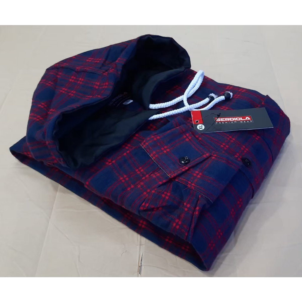 Flanel Hoodie Kemeja Pria Hoodie Flanel Panjang