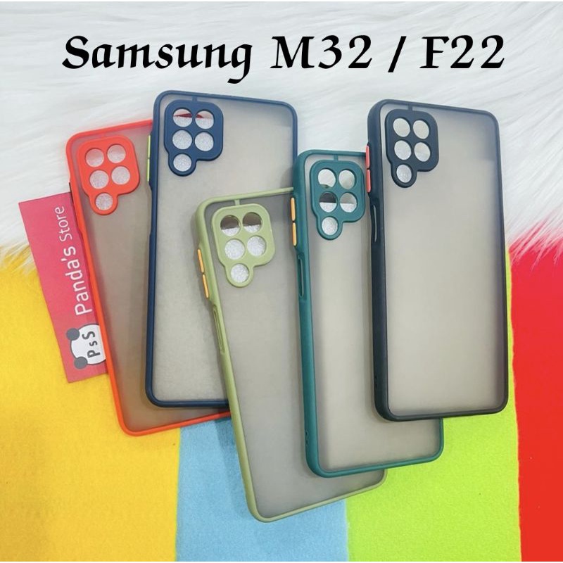 Case Samsung M32, F22 My choice Original + Ring Kamera / Pelindung Kamera (PsS)