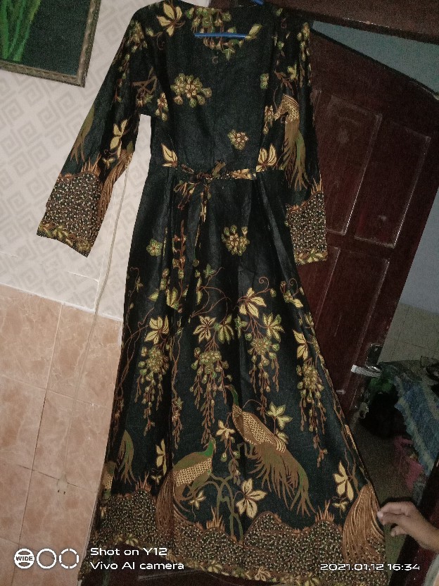 Gamis Batik Modern Terbaru Tren 2021 All Size Ld 104cm Original Produk Pekalongan Produksi Sendiri