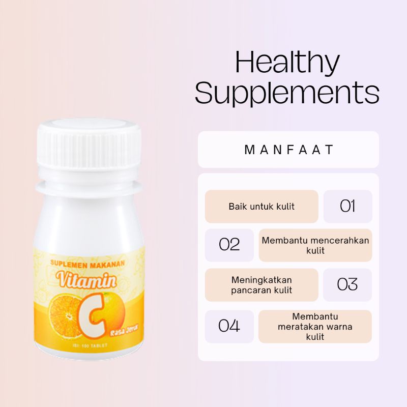 SUPLEMEN VIT C ( SUPLEMEN PEMUTIH TUBUH &amp; KESEHATAN )