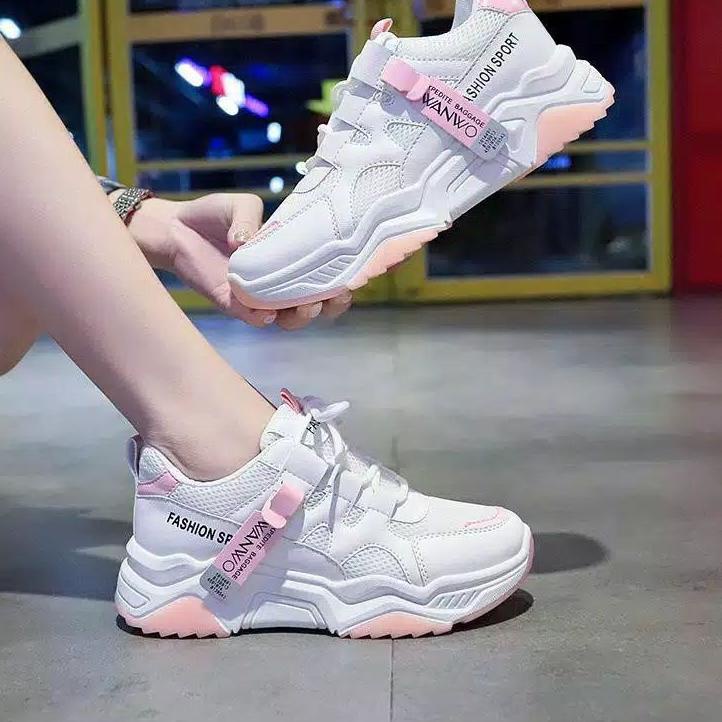 【ORI】 Sepatu Wanita Sneakers Korea Wanwoo Sepatu Sneakers Wanita Tali ♥