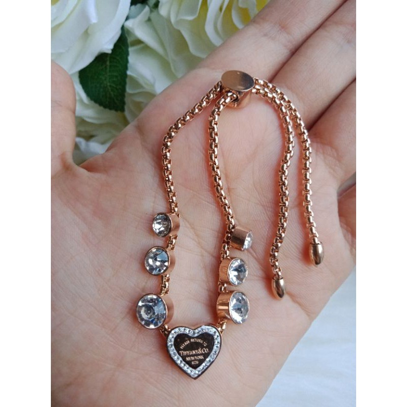 GELANG SERUT TITANIUM GELANG TITANIUM ROSEGOLD