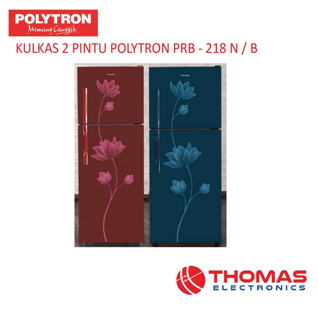 Polytron Kulkas 2 Pintu PRB 218 N/B KULKAS POLYTRON GARANSI RESMI
