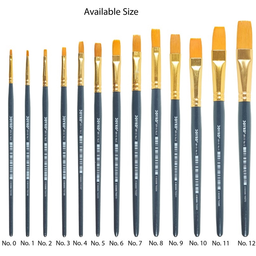 

Brush Kuas FLAT Joyko BR-10 / Kuas Cat Air, Cat Minyak, Lukis, Acrylic Joyko BR-10