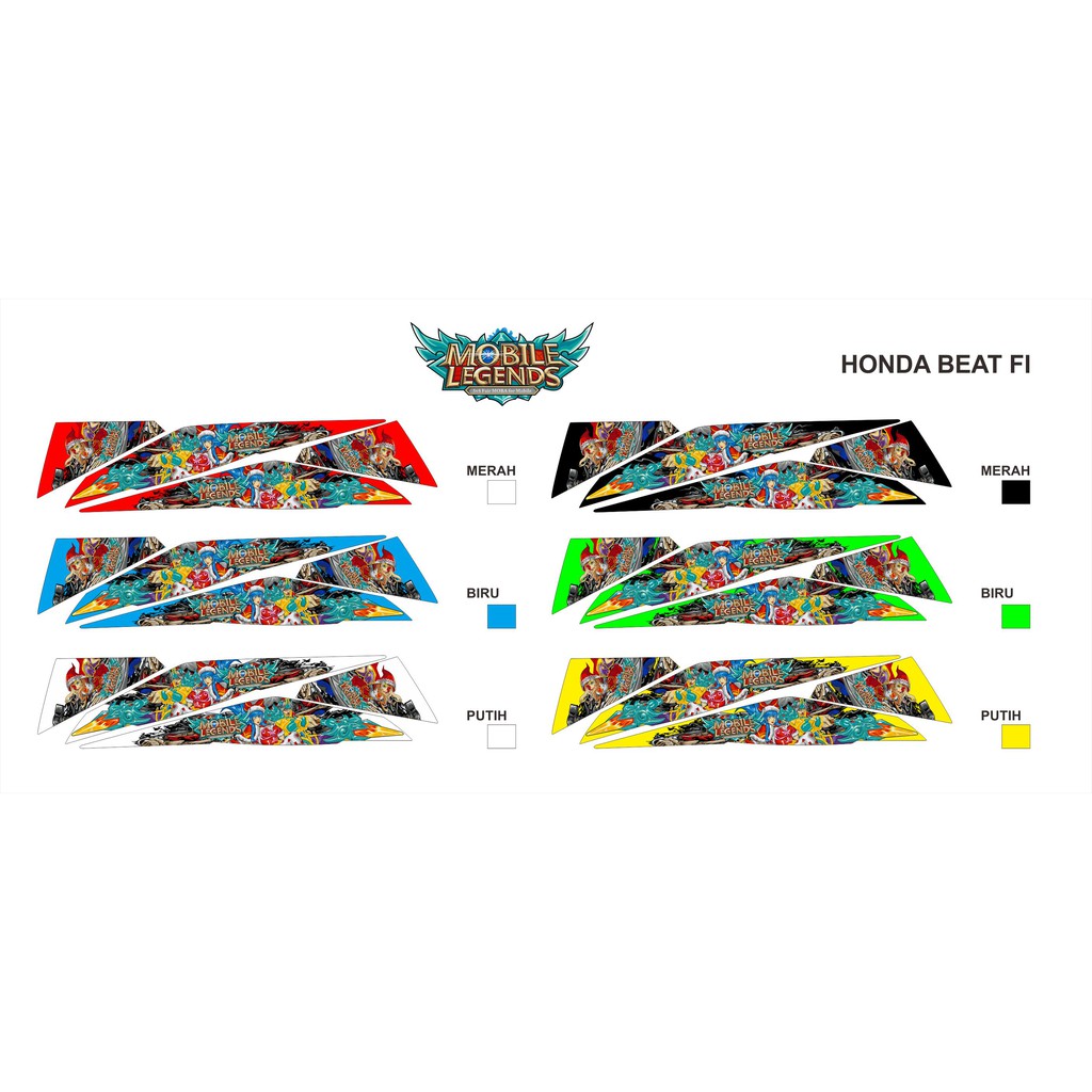 Striping Honda Beat FI 2013-2015 - Stiker variasi BEAT FI - Mobile Legend