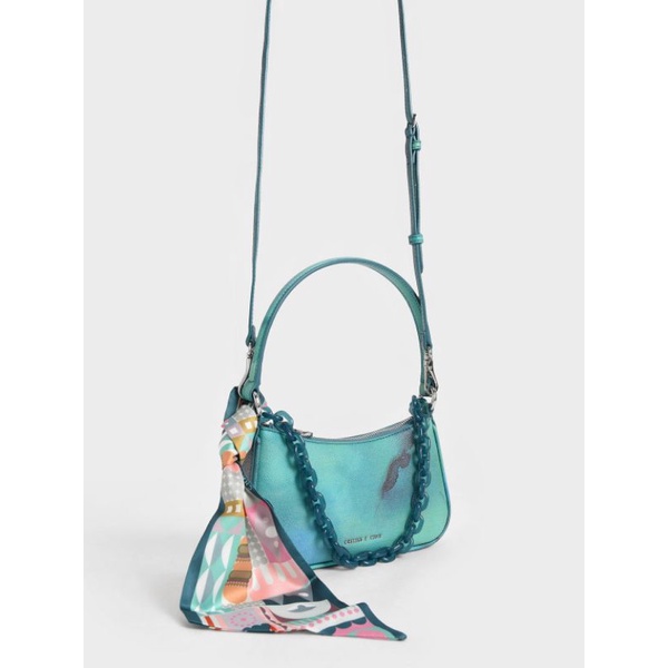 8.8 SALE | CK Alcott Scarf Chain-Link Shoulder Bag