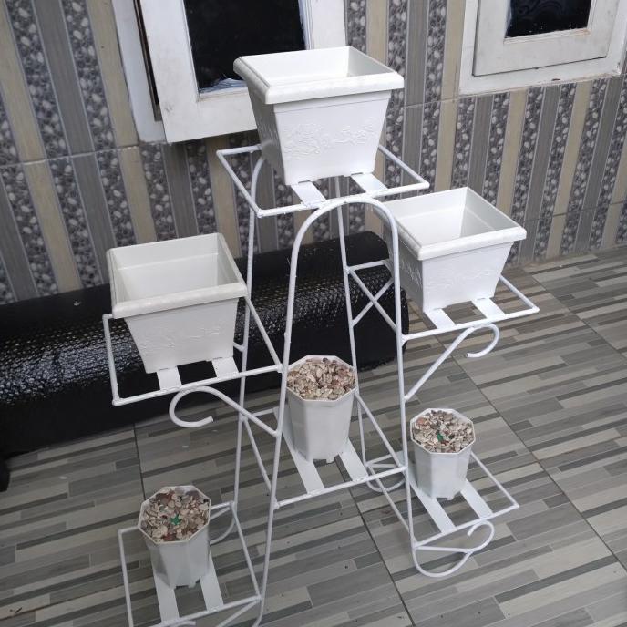 Sale Standing Pot Besi. Rak Bunga 6 Susun Tipe A, Tinggi 100Cm, Rak Pohon