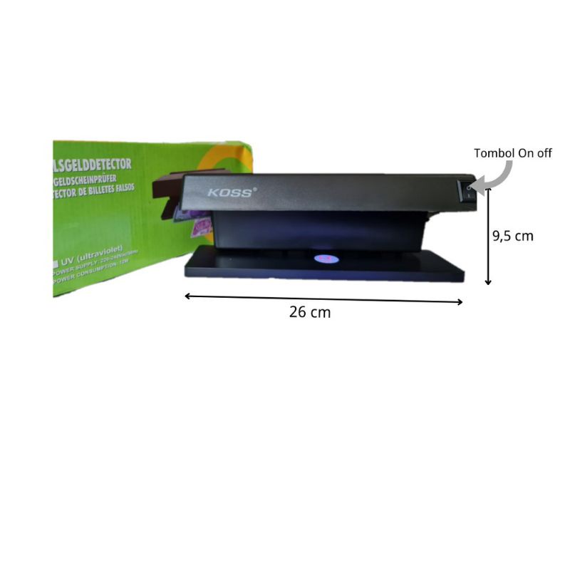Alat Deteksi Cek Uang Asli Palsu Profesional Money Detector Ultraviolet Blue Lmapu