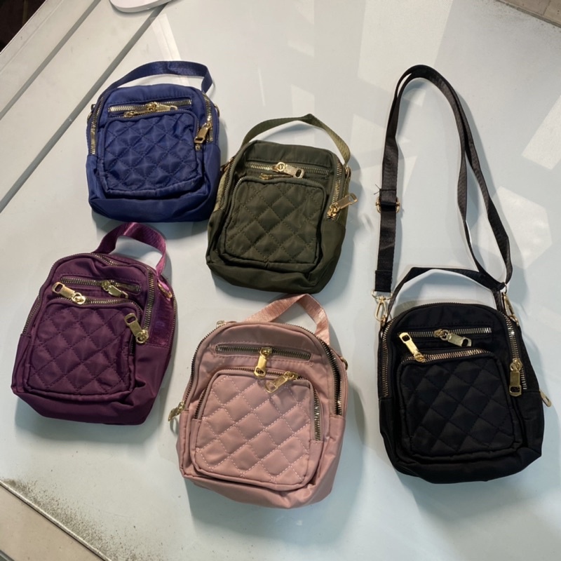 Tas Selempang Wanita import Nylon Rajut Fashion ORIGINAL Sling Bag