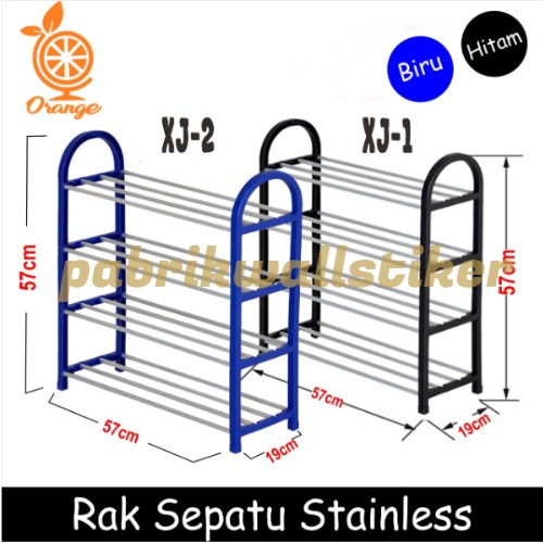 Rak sepatu 4 susun rak susun stainlles anti karat rak sepatu susun ada 2 varian warna