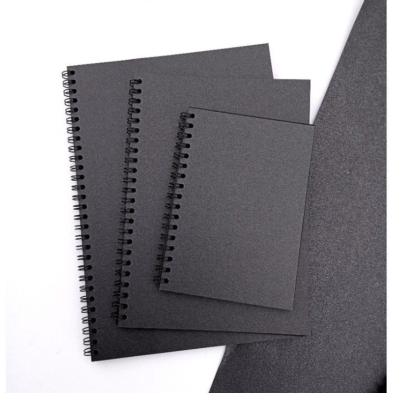 

NOTEBOOK/SKETCHBOOK BLACK PAPER ukuran (B5,A5,A6)