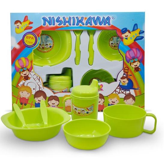(BOOMING) Feeding Set Nishikawa Ukuran BESAR | Set Alat Makan Bayi