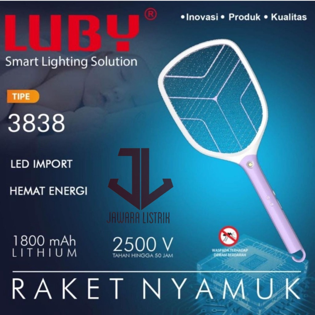 RAKET NYAMUK LUBY 3838 PERANGKAP NYAMUK LUBY L3838 HEMAT ENERGY