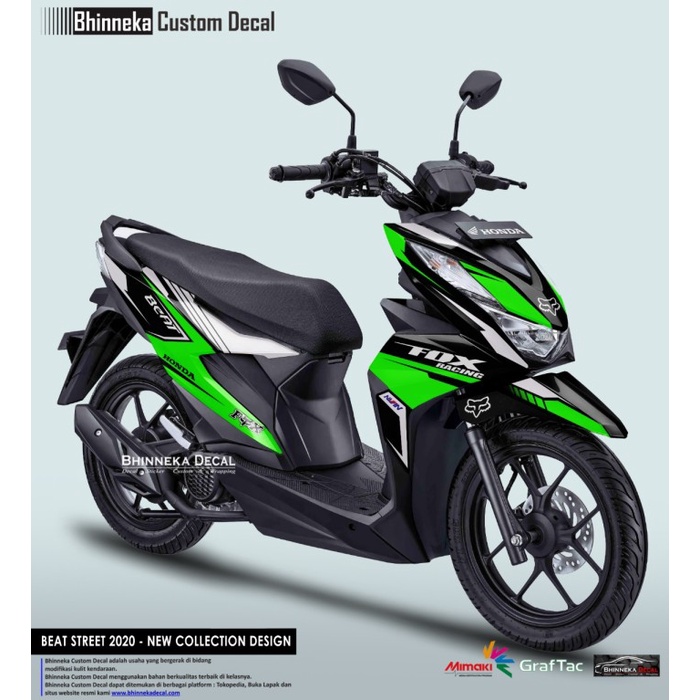 DECAL STICKER HONDA BEAT STREET 2020 HIJAU