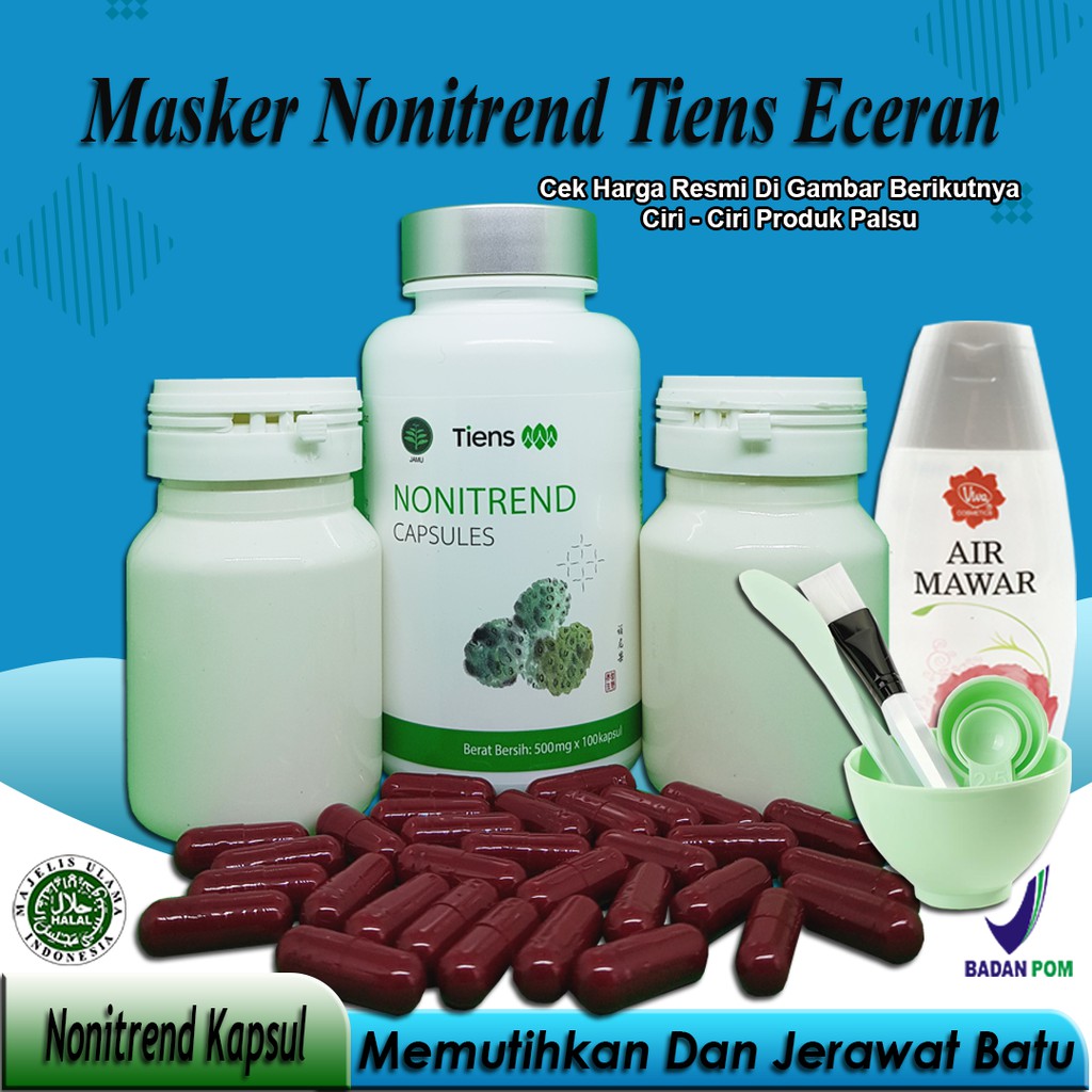 Nonimask Masker Wajah Mengkudu Nonitrend Tiens Free Air Mawar Alat Masker Shopee Indonesia