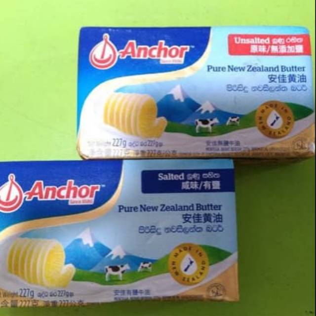 

Anchor Butter Salted dan Unsalted Kemasan 227gr MPASI