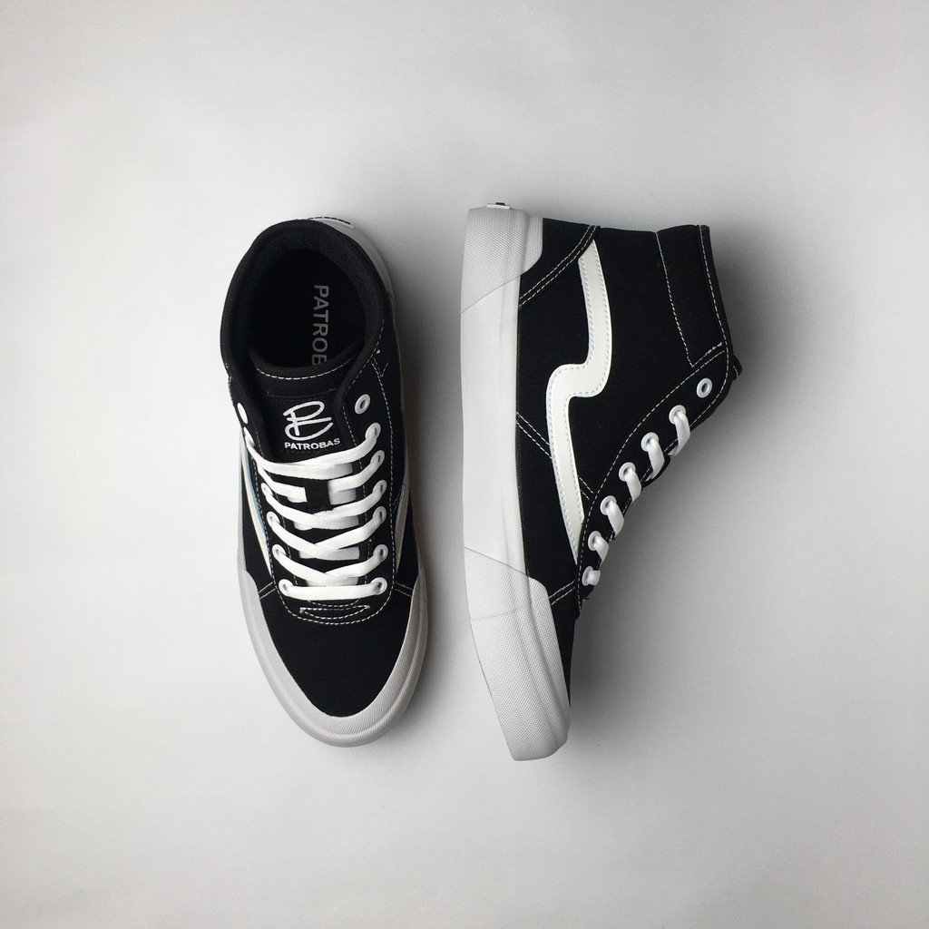 Patrobas New Ivan High Black White Original Sepatu Sneakers Casual Shoes Hitam Putih Pria Wanita