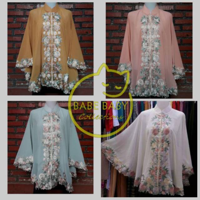 Kebaya Kelelawar Chiffon Bordir