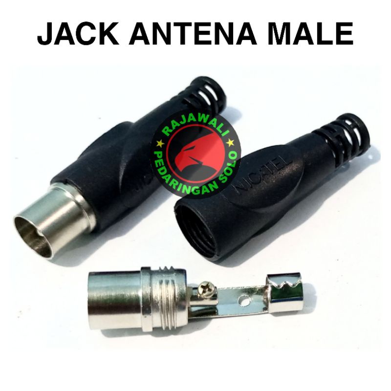 JACK ANTENA MALE NICATEL PLASTIK