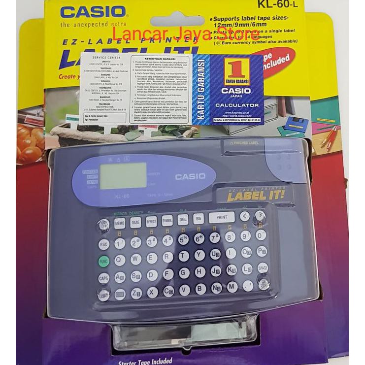 

[[BISA COD]] Alat Mesin Label Printer Casio KL-60L Mesin Printer Label Casio KL-60L GRATIS ONGKIR