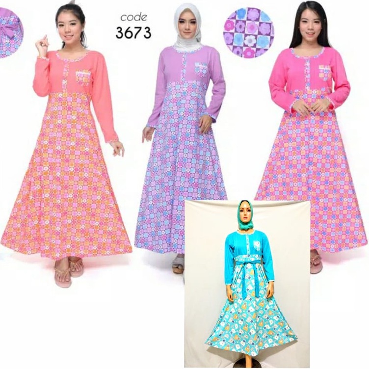 GAMIS BUSUI AMRO ORIGINAL KLOK FASHION MAXI DRESS KAOS DKJJ4451