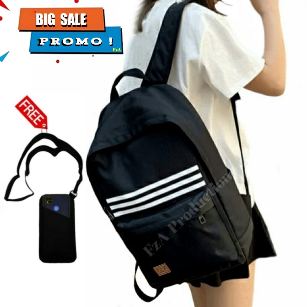 Big Promo..Tas Ransel Distro sekolah kuliah Kerja Pria 4286CV Tas Premium Gratis Sako Wallet HP