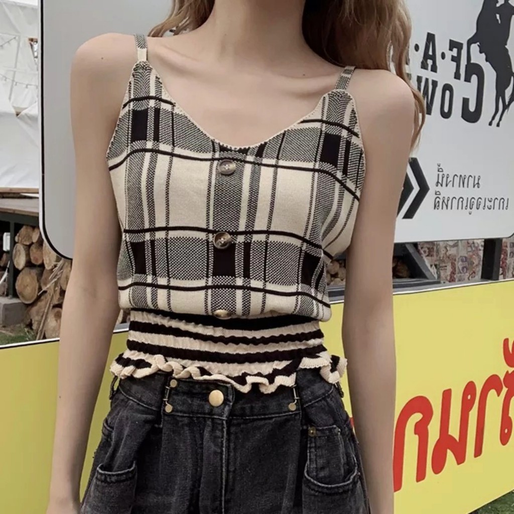 Vlea knit tank top -Thejanclothes