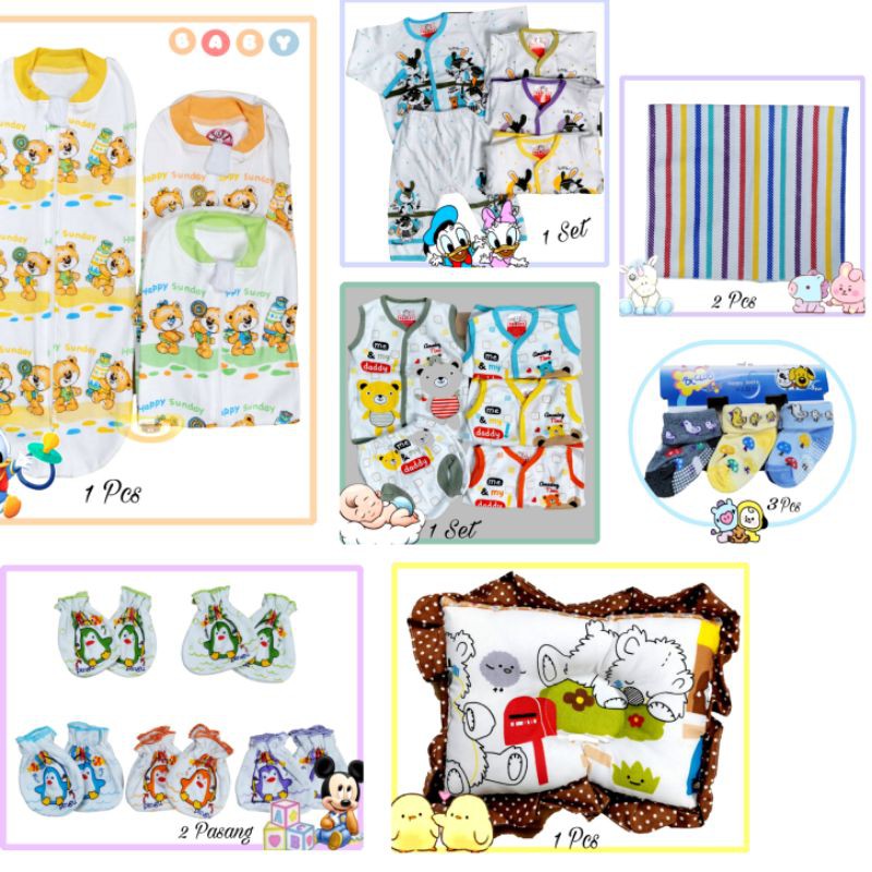 25pcs Paket Baju Bayi Baru Lahir katun halus/Perlengkapan Bayi New Born Baju Bayi Set Unisex