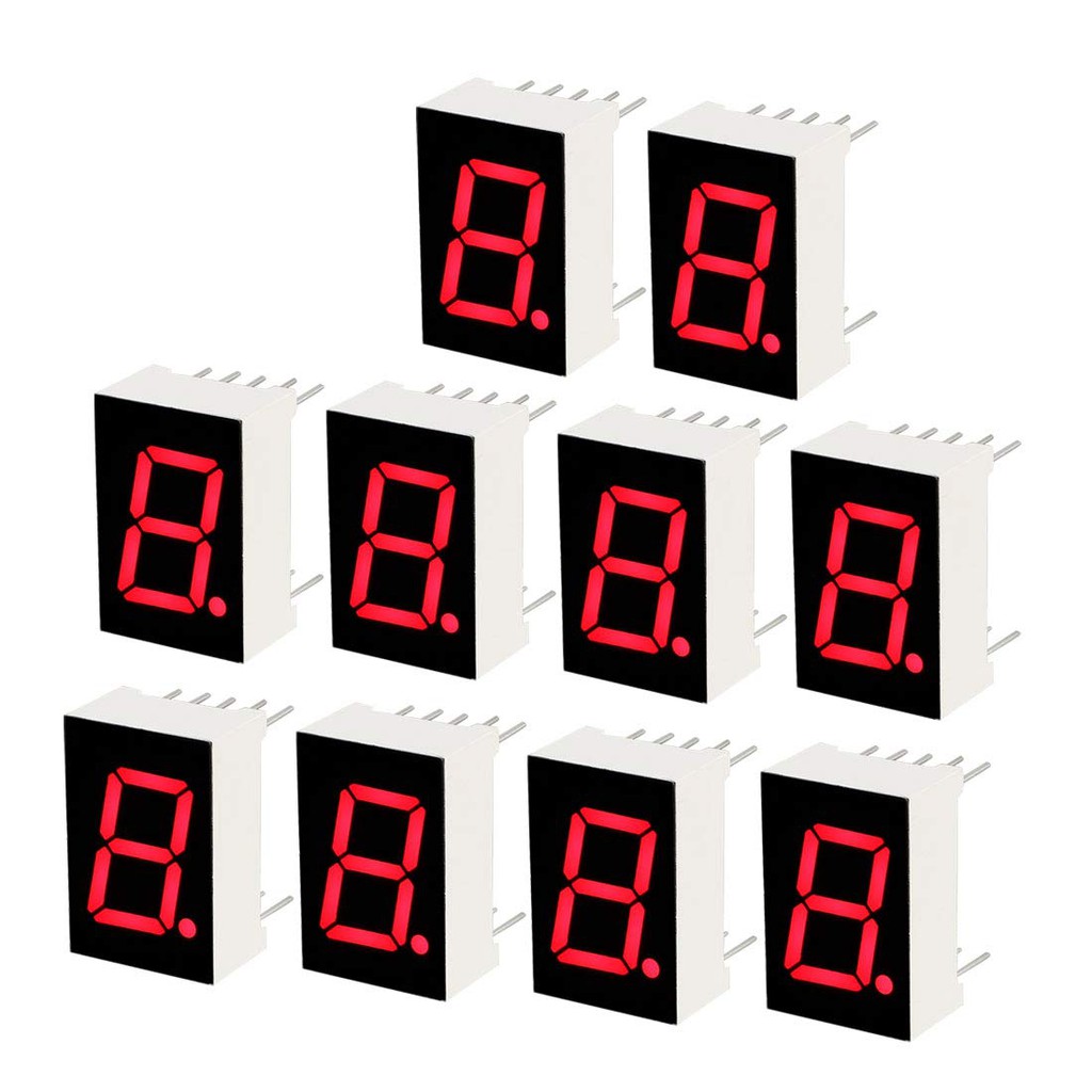 LED 7 Segment Segmen Common Anoda 1 Inch Inchi RED Display Merah 1 Digit